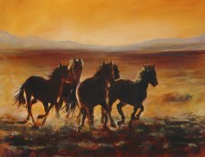 The Desert Drifters by Debbie Lund - Western art