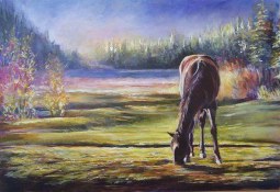 Horse and western artwork by Debbie Lund-- The golden Filly