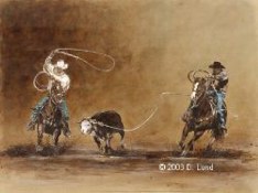 One of Debbie Lund's fabulous western images can be transferred onto ceramic, glass or stone -- For the lover of Western art work or Cowboy art.